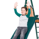 Sportspower Alta Oaks 10 Ft. Wooden Outdoor Swing Set with 6-Foot Wave Slide - Image 5