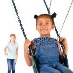 Sportspower Alta Oaks 10 Ft. Wooden Outdoor Swing Set with 6-Foot Wave Slide - Image 6