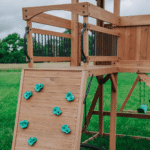 Backyard Discovery Sterling Point Cedar Wood Outdoor Swing Set with Slide - Image 4
