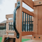 Backyard Discovery Sterling Point Cedar Wood Outdoor Swing Set with Slide - Image 5