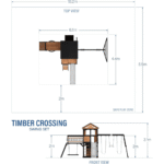 Backyard Discovery Timber Crossing Cedar Wood Outdoor Swing Set with 8-Foot Slide - Image 3