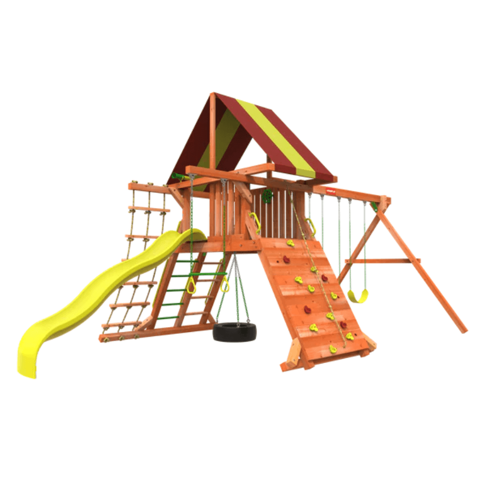 saybrokeeer-product-67-image-1.png Woodplay Tiger Tower Combo A Premium Cedar Wood Outdoor Swing Set with Slide - Image 1