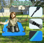 Crystals TLC 660 lbs Heavy-Duty Metal Swing Set with Platform Swing and 2 Belt Swings - Image 5