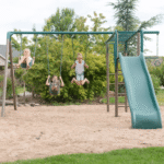 Lifetime Monkey Bar Adventure Powder-Coated Steel Backyard Swing Set with Slide - Image 10