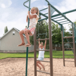 Lifetime Monkey Bar Adventure Powder-Coated Steel Backyard Swing Set with Slide - Image 7