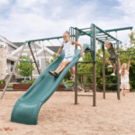 Lifetime Monkey Bar Adventure Powder-Coated Steel Backyard Swing Set with Slide - Image 8