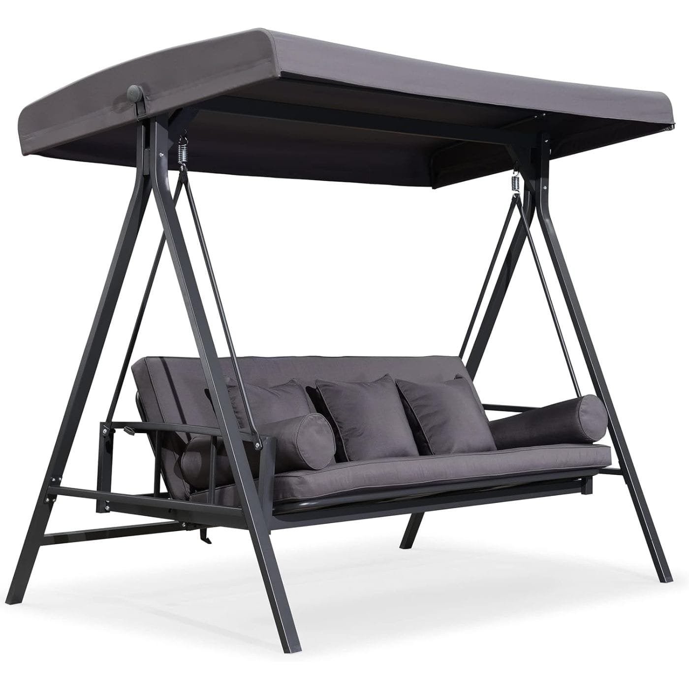saybrokeeer-product-75-image-1.jpg Purple Leaf 3-Seat Outdoor Patio Porch Swing with Adjustable Hardtop Canopy - Image 1