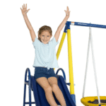 Sportspower Super 10 Me & My Toddler Metal Outdoor Swing Set with Wave Slide - Image 5