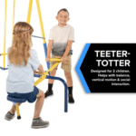 Sportspower Super 10 Me & My Toddler Metal Outdoor Swing Set with Wave Slide - Image 6