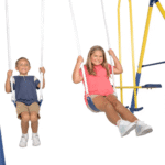 Sportspower Super 10 Me & My Toddler Metal Outdoor Swing Set with Wave Slide - Image 7