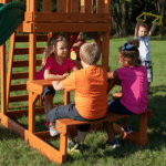 Backyard Discovery Tucson Wooden Swing Set Outdoor Playset with Slide - Image 4
