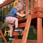Backyard Discovery Tucson Wooden Swing Set Outdoor Playset with Slide - Image 5