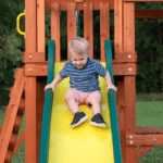 Backyard Discovery Tucson Wooden Swing Set Outdoor Playset with Slide - Image 6