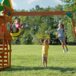 Backyard Discovery Tucson Wooden Swing Set Outdoor Playset with Slide - Image 7
