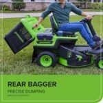Greenworks 60V CrossoverT 30-Inch Cordless Battery Electric Riding Lawn Tractor - Image 8