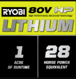 RYOBI 80V HP Brushless 30-Inch Battery Electric Cordless Zero-Turn Riding Mower with 10Ah Batteries - Image 3