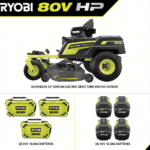 RYOBI 80V HP Brushless 54-Inch Battery Electric Cordless Zero-Turn Riding Mower with Mulch Kit - Image 2