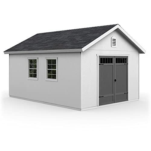 saybrokeeer-product-93-image-1.jpg Handy Home Products Scarsdale 12' x 16' DIY Wooden Backyard Storage Shed with Floor - Image 1