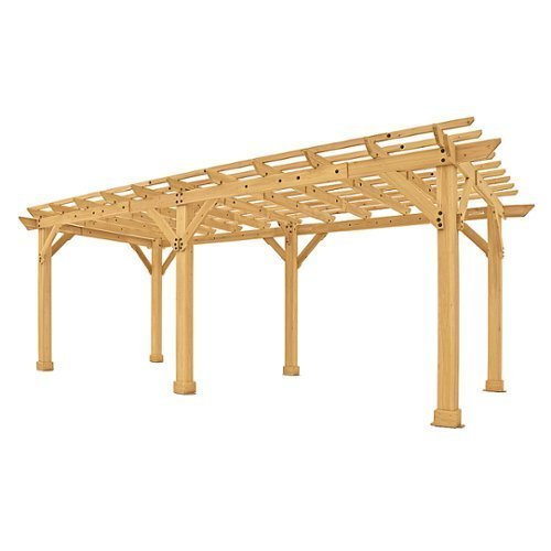 saybrokeeer-product-95-image-1.jpg Yardistry Meridian 10' x 22' Cedar Wood Outdoor Pergola - Image 1