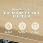 Yardistry Meridian 10' x 22' Cedar Wood Outdoor Pergola - Image 4