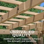 Yardistry Meridian 10' x 22' Cedar Wood Outdoor Pergola - Image 6