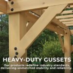 Yardistry Meridian 10' x 22' Cedar Wood Outdoor Pergola - Image 9