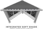 Backyard Discovery Ridgedale 8x8 Ft Steel Cabana Pergola Seating Pumice - Image 4