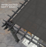 Backyard Discovery Stratford 12 Ft x 10 Ft Black Steel Pergola with Shade - Image 8
