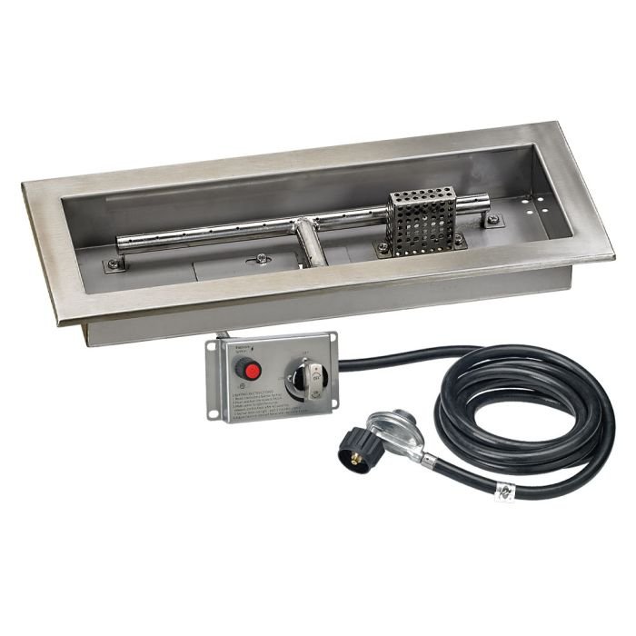 ss-afpp-18eips-18-x-6-Stainless-Steel-Rectangular-Drop-in-Fire-Pit-Pan-With-Electric-Ignition-System-kit-CSA-Certified-929.jpeg Rectangle CSA Safety Fire Pit Burner Kits - Image 1